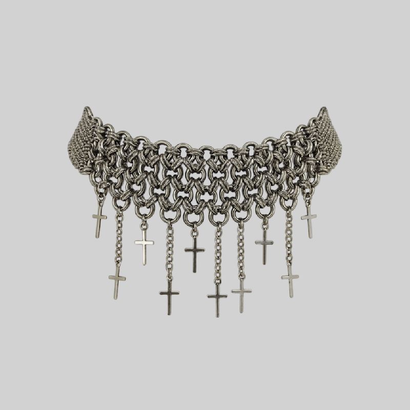 Collar chunky con dijes de perlas