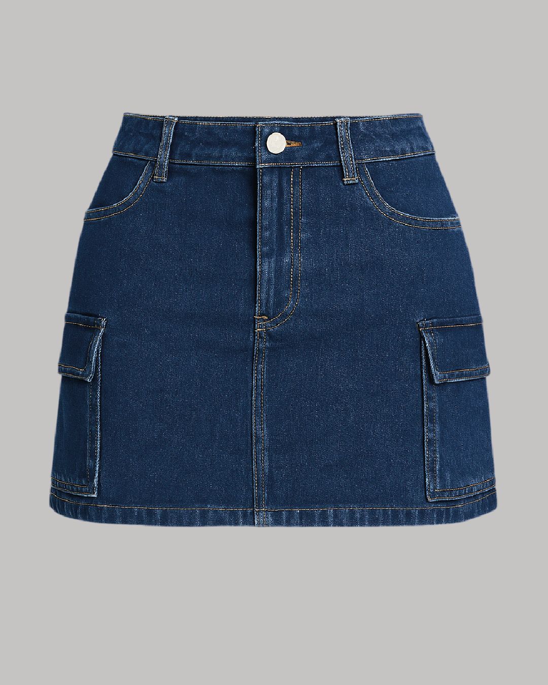 Falda de mezclilla con bolsillos