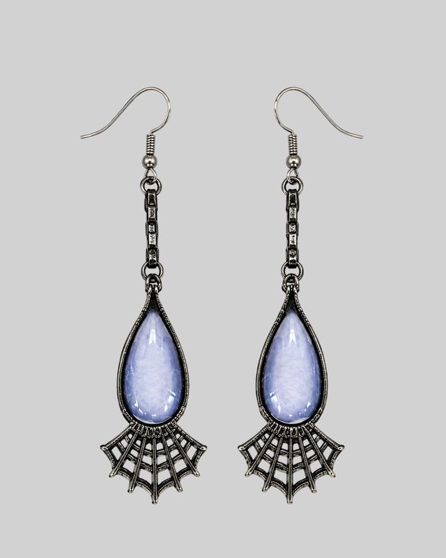 Aretes con diseño de telaraña