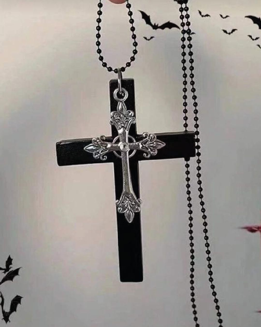 Collar “Chunky Cross Duo Necklace”