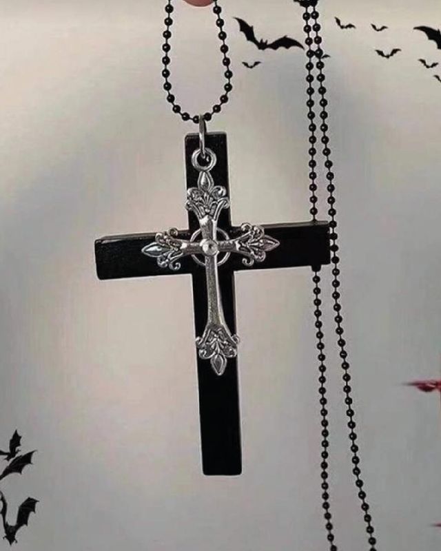 Collar “Chunky Cross Duo Necklace”