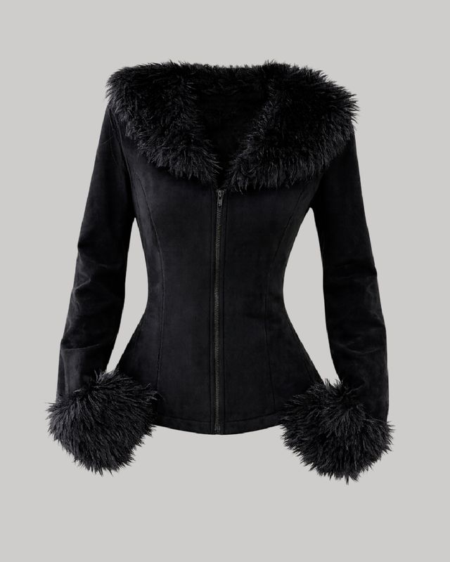 Abrigo “Faux Fur Zip Coat”