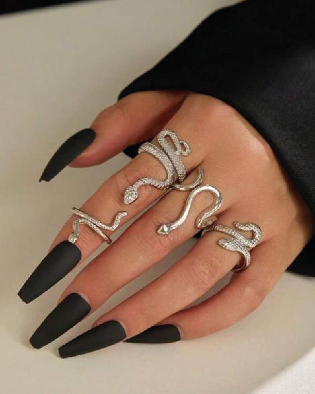 Set de anillos serpiente