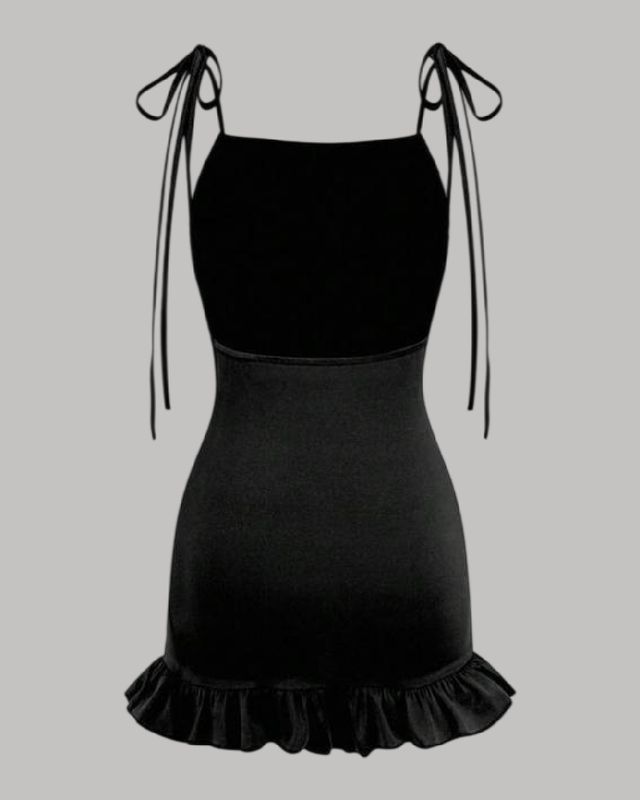 Vestido corto espalda descubierta
