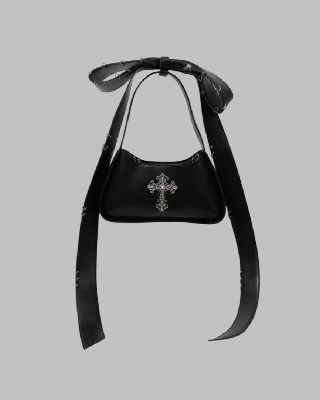 Bolso de hombro cuerina con cruz