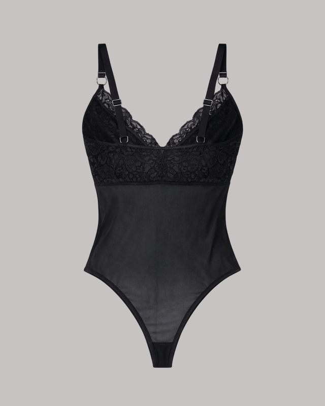 Body encaje ajustable en mangas