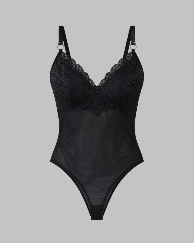 Body encaje ajustable en mangas