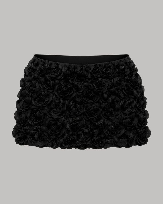 Falda corta flor
