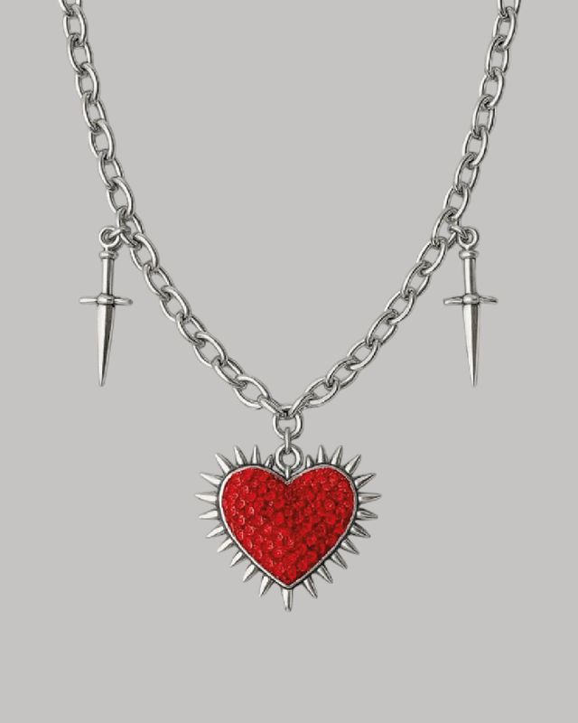 Collar “Spiked Heart Sword Charms”
