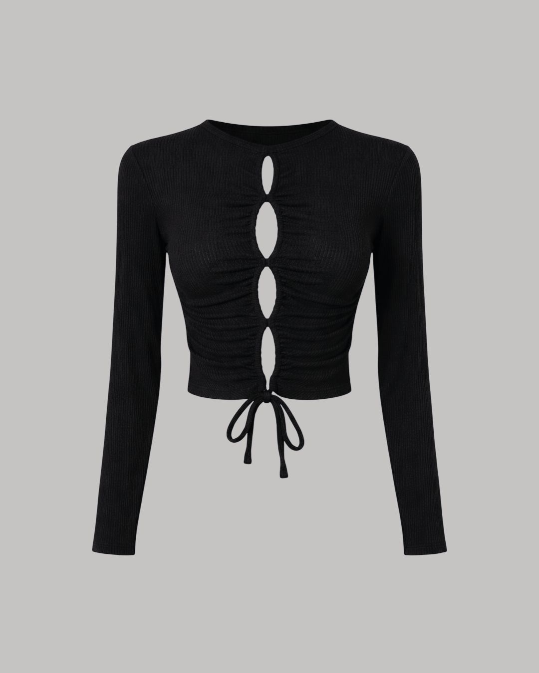 Blusa manga larga con abertura al frente