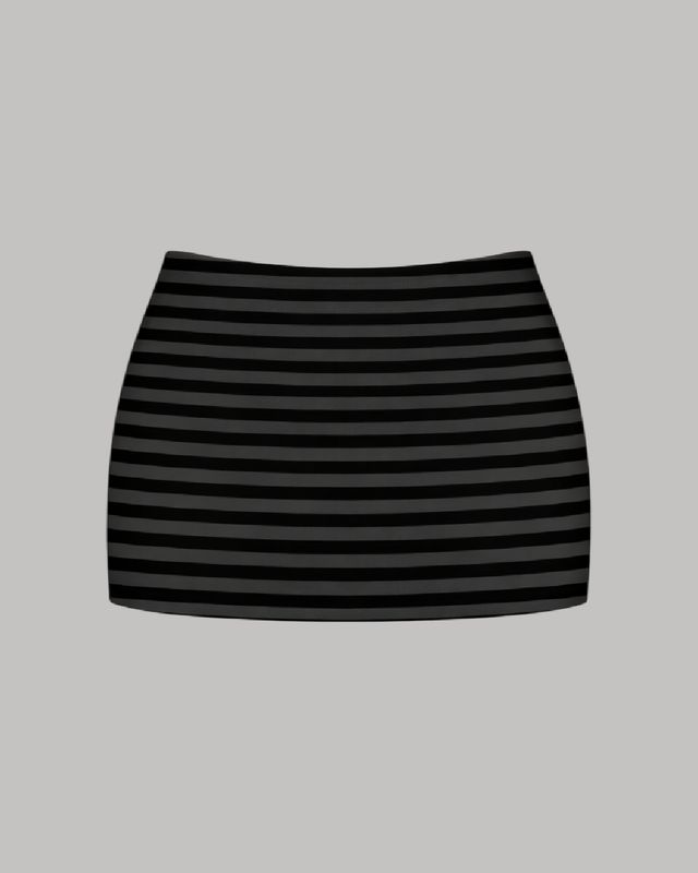 Falda corta líneas dúo color