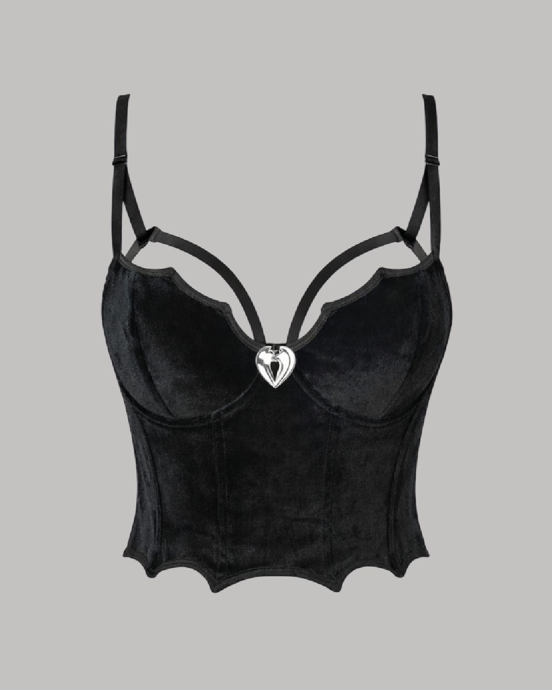 Bustier murciélago + dije corazón