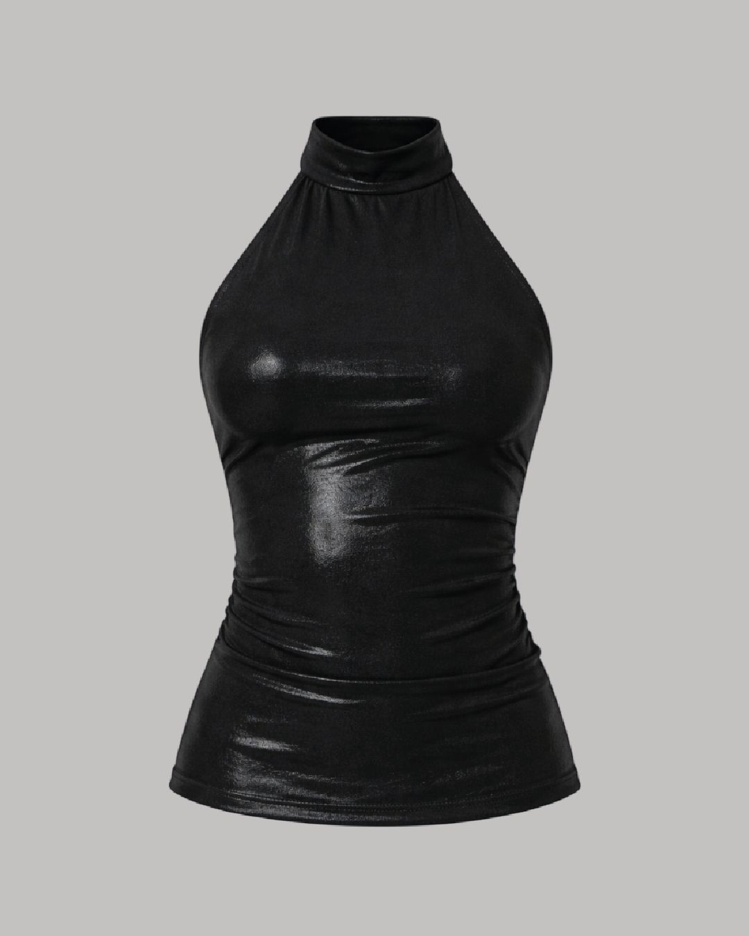 Top estilo látex cuello alto