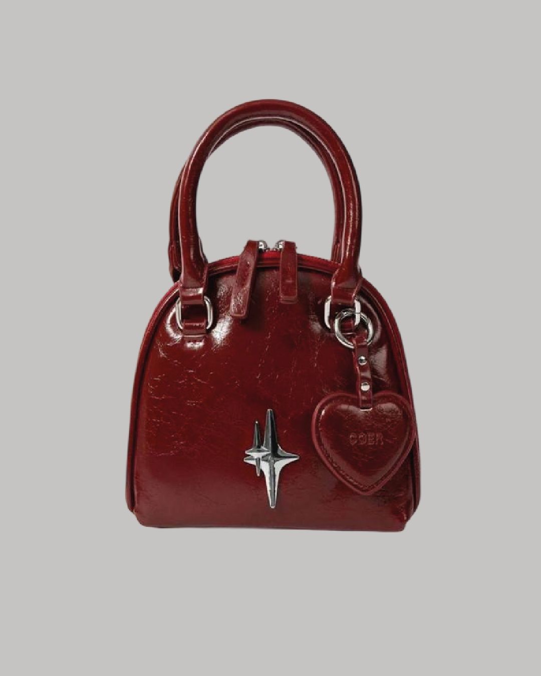 Bolso de mano cuerina rojo “Red Star Heart Bag”