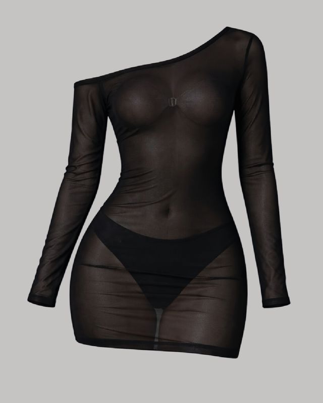 ​Vestido asimétrico mesh