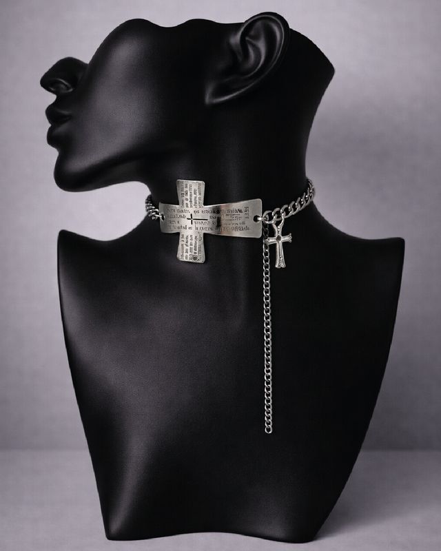Choker chunky de cruz ✝️