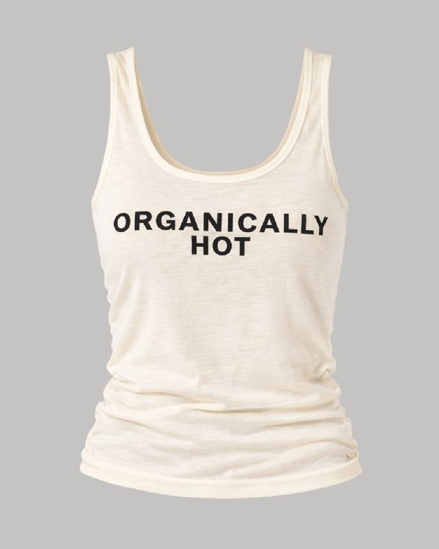 Top blanco estilo camiseta