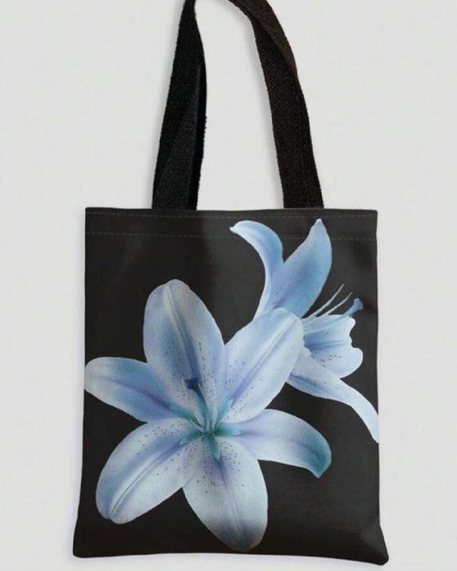 Tote bag con estampado de flor
