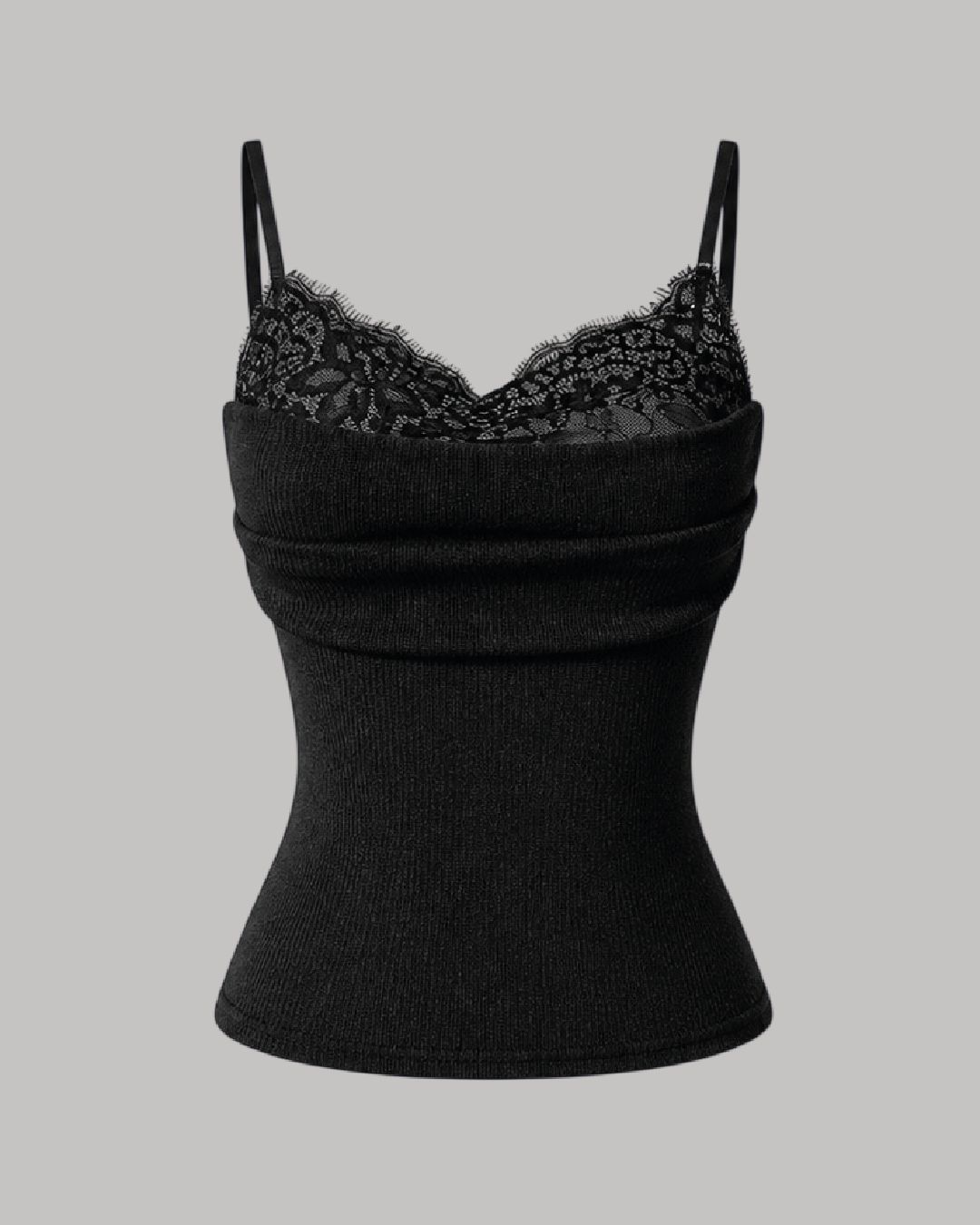 Blusa efecto dos en uno con encaje