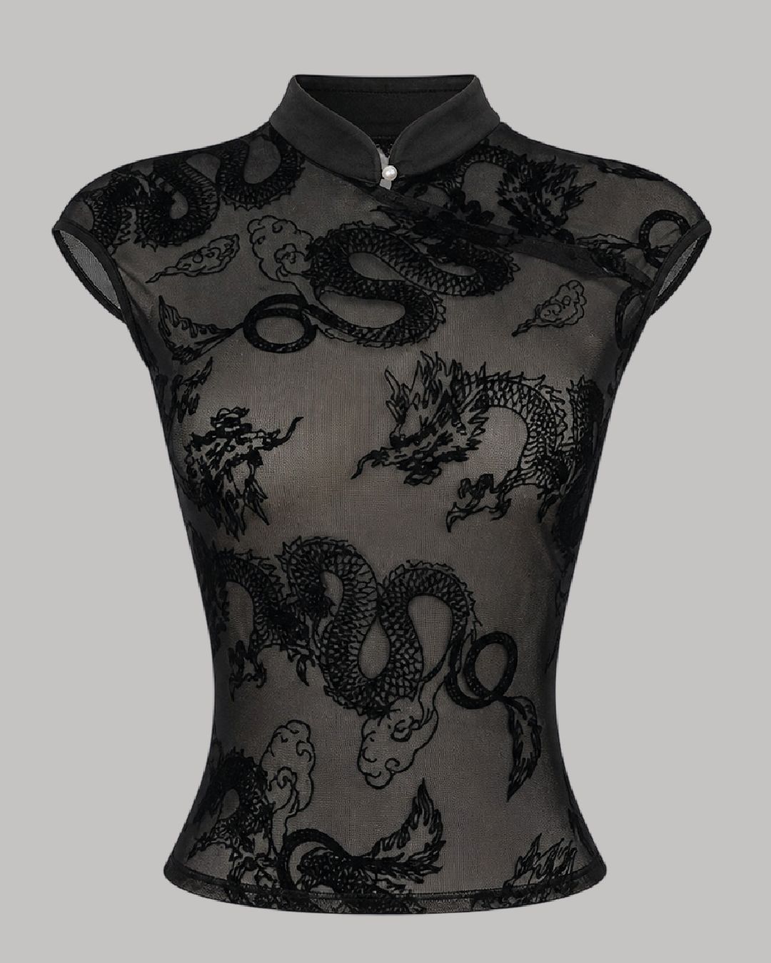 Blusa estilo japonés con dragón