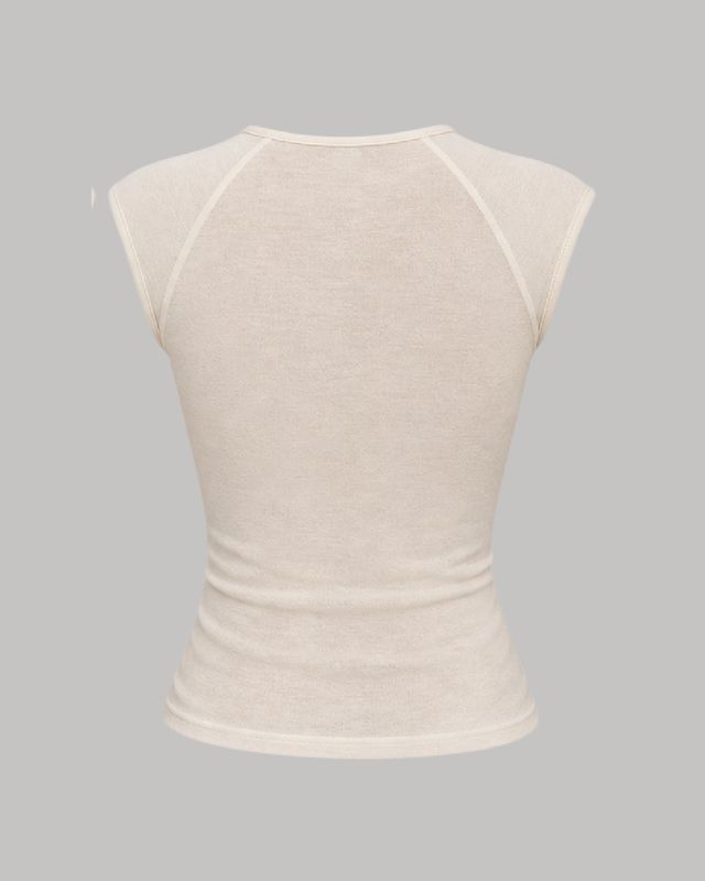 Blusa con cuello y lazo delantero
