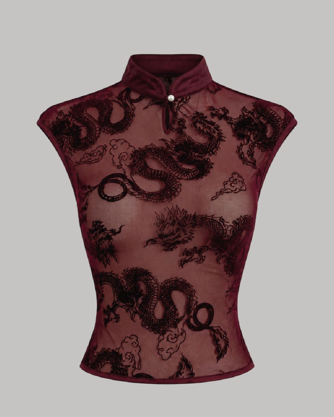 Blusa estilo japonés con dragón