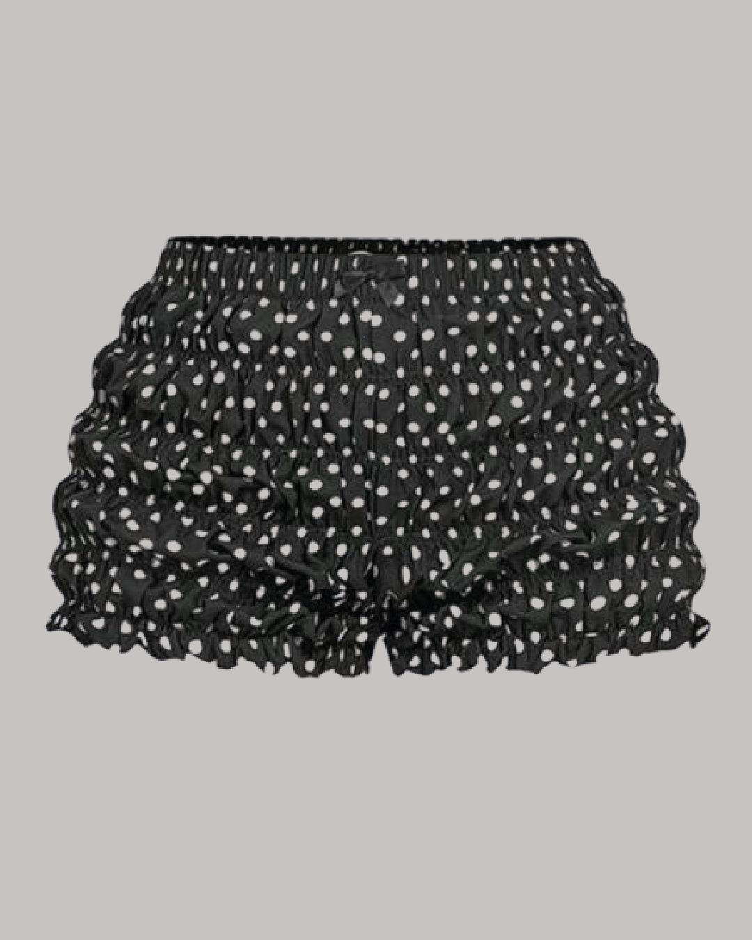 Ruffled short polka dots