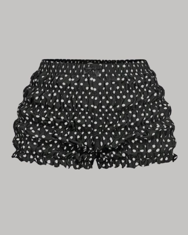 Ruffled short polka dots