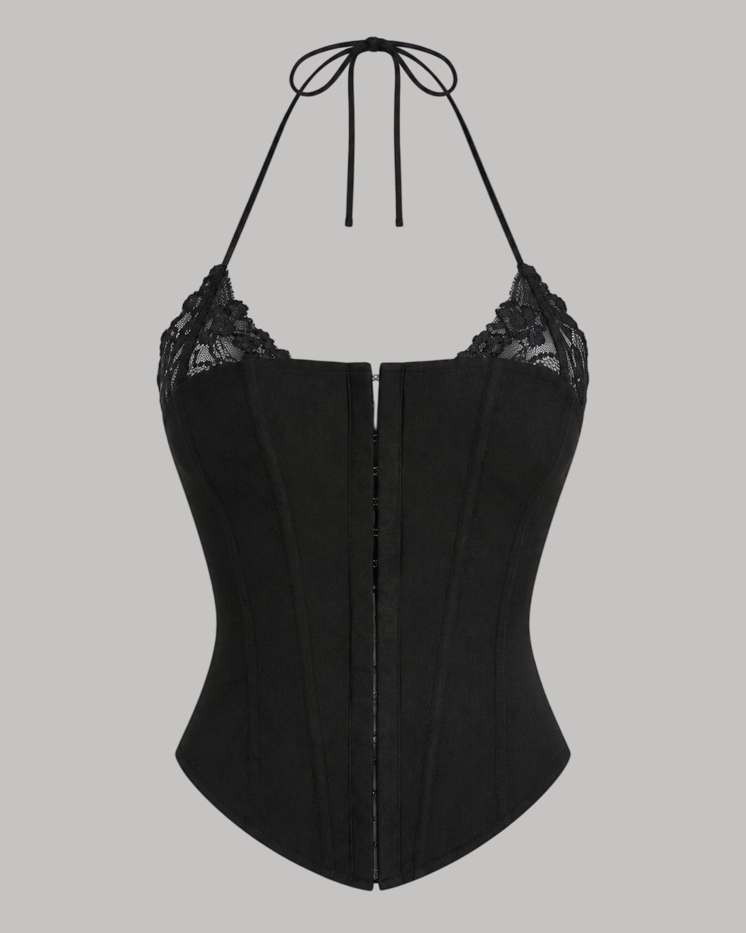 Bustier de encaje con diseño frontal
