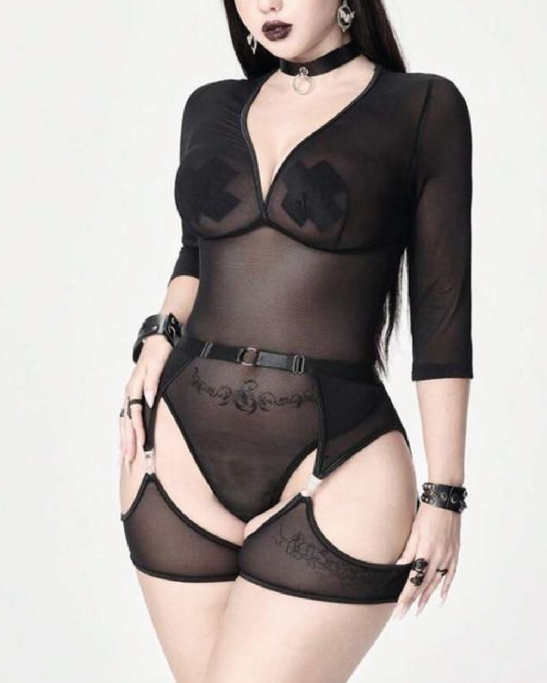 Body mesh con diseño asimétrico
