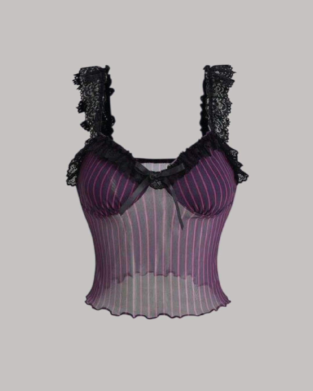 Bustier morado con diseño