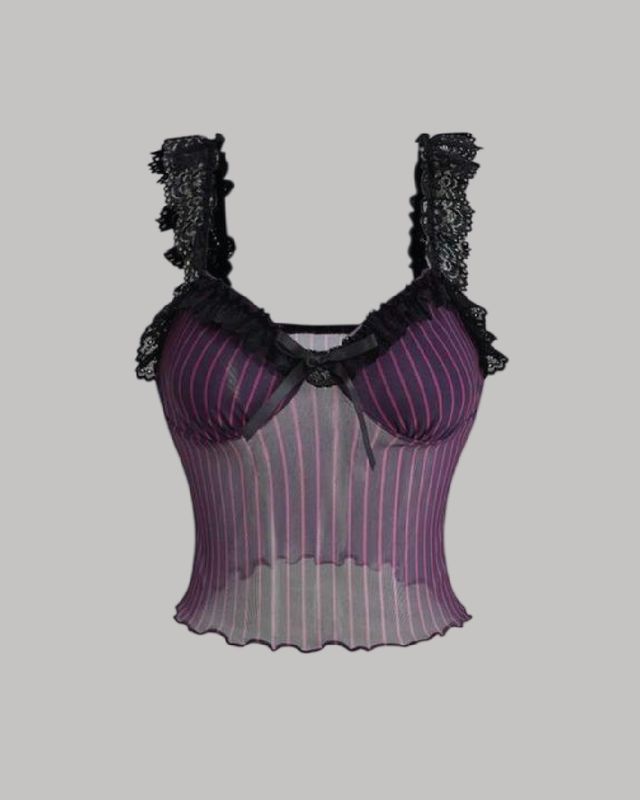 Bustier morado con diseño