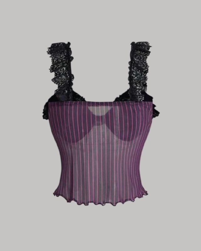 Bustier morado con diseño