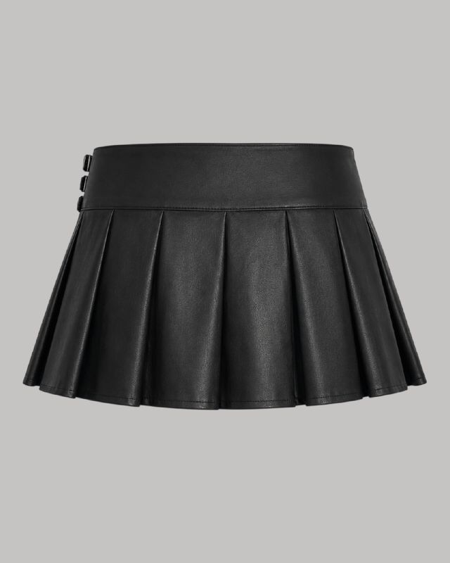 Falda de paletones en cuerina