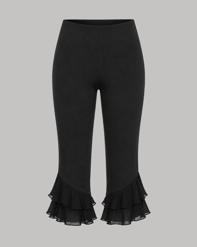 Pantalón pescador con encaje