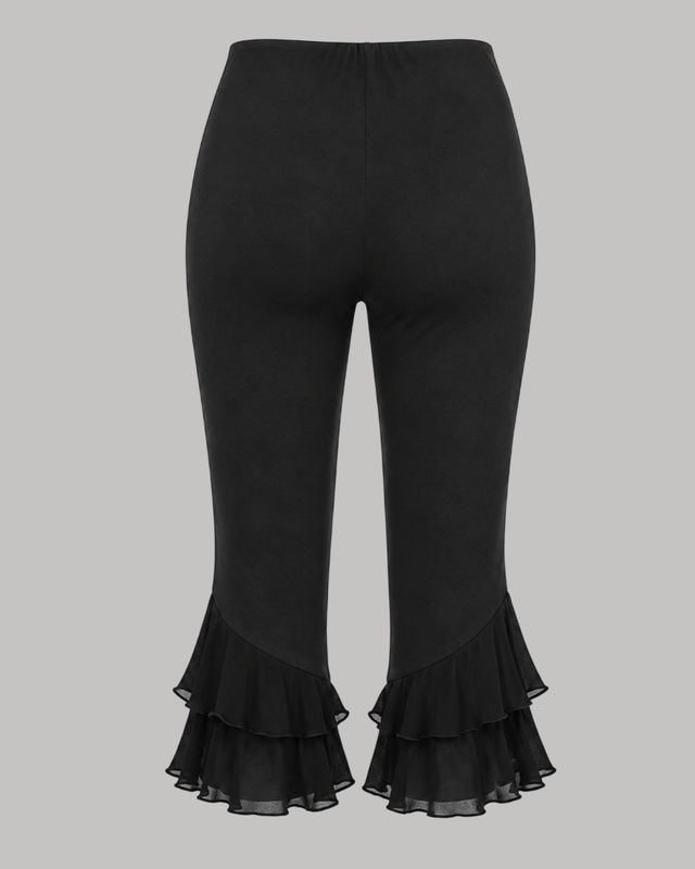 Pantalón pescador con encaje
