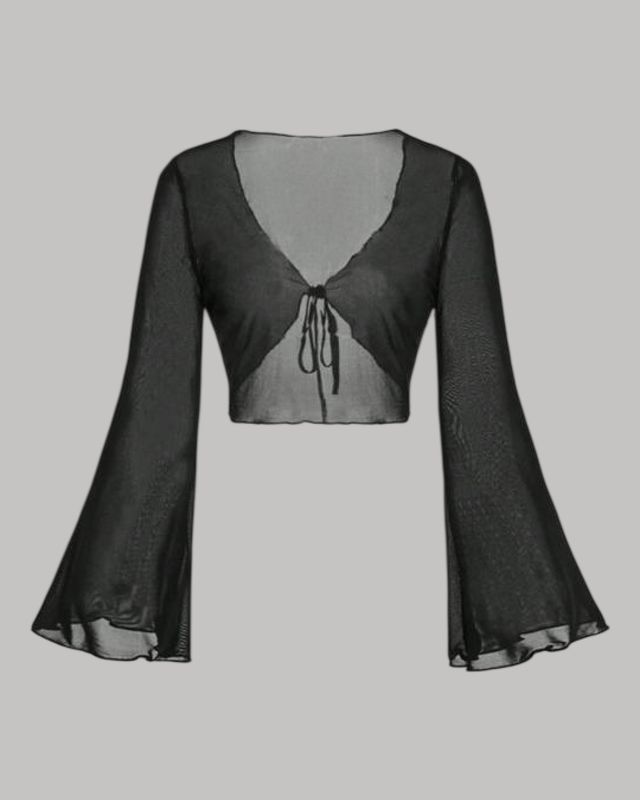 Blusa manga larga de campana