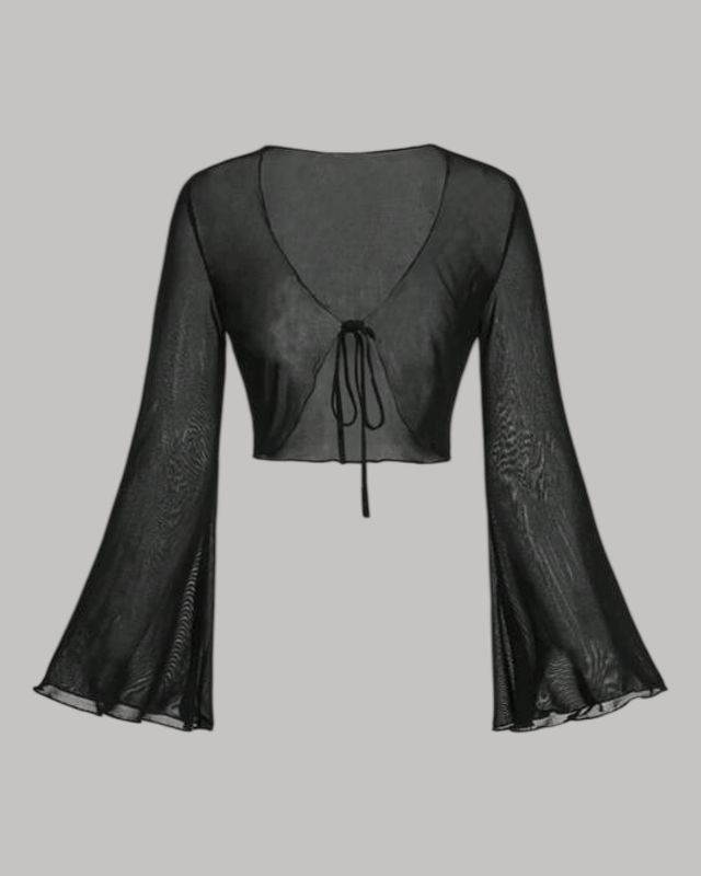 Blusa manga larga de campana