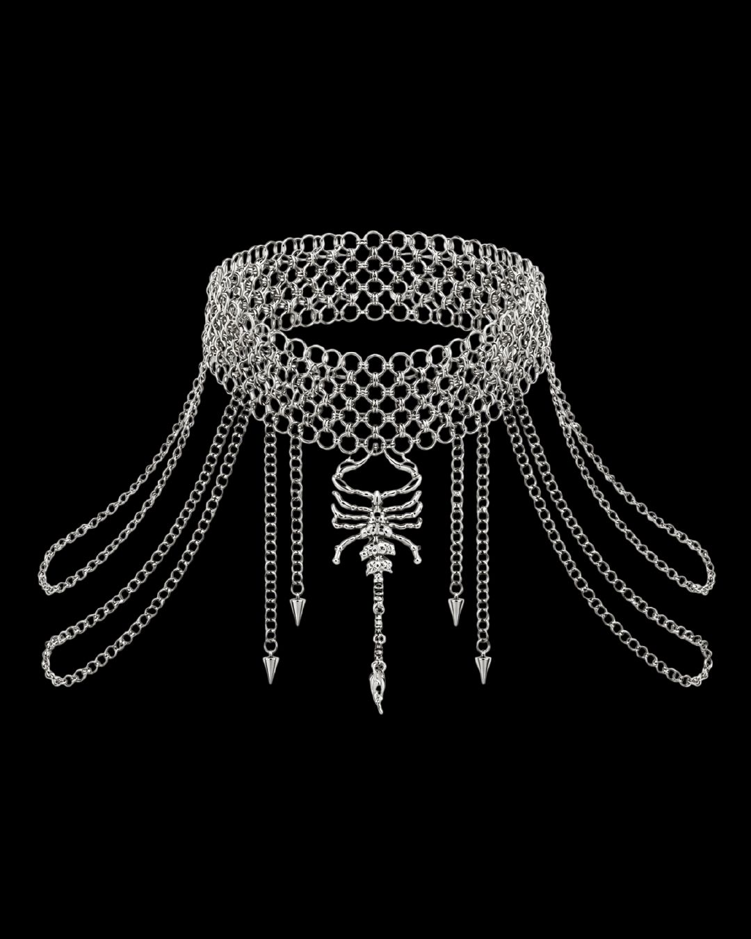 Choker con dije de alacrán