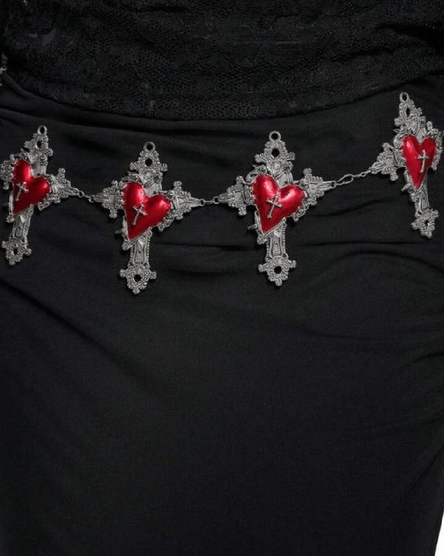 Cadena de cintura de corazones