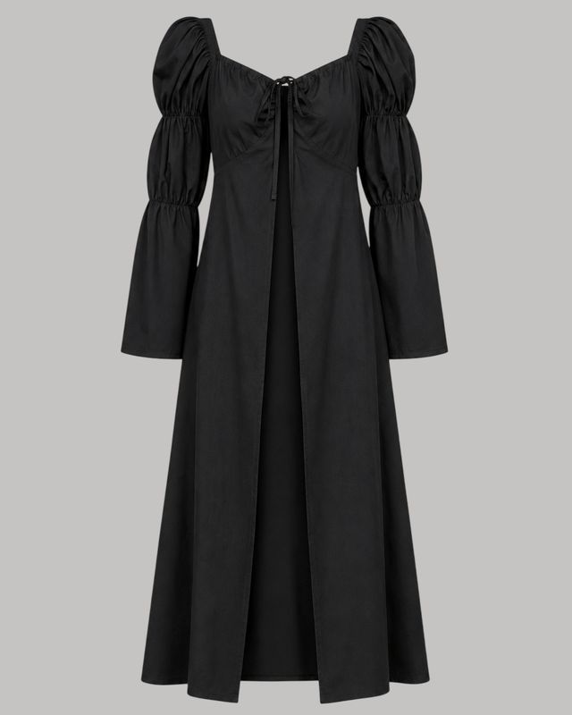 Blusa larga ajustable con mangas