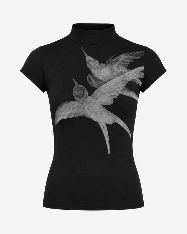 ​Blusa con estampado de colibríes