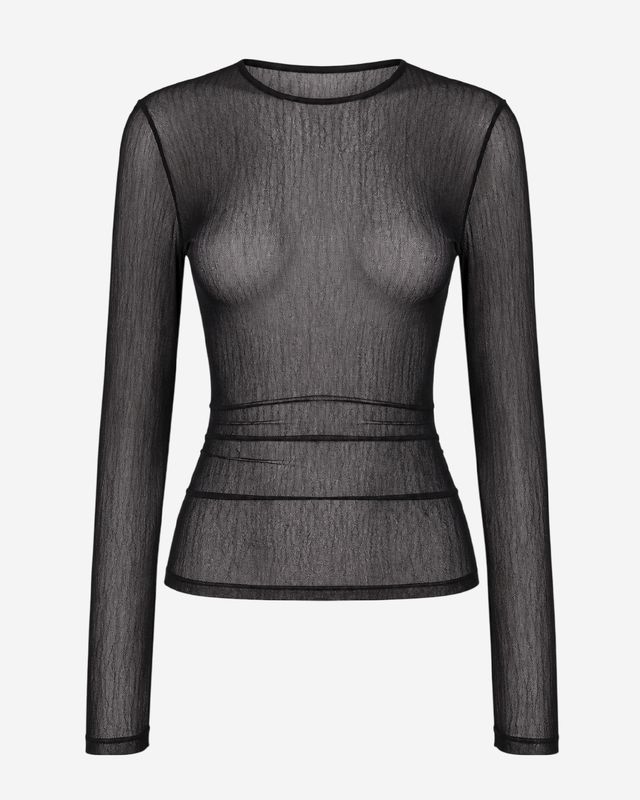 ​Blusa mesh manga larga