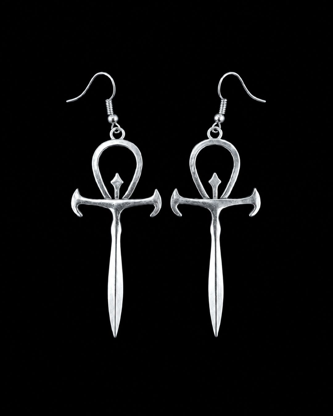 ​Aretes de cruz ankh