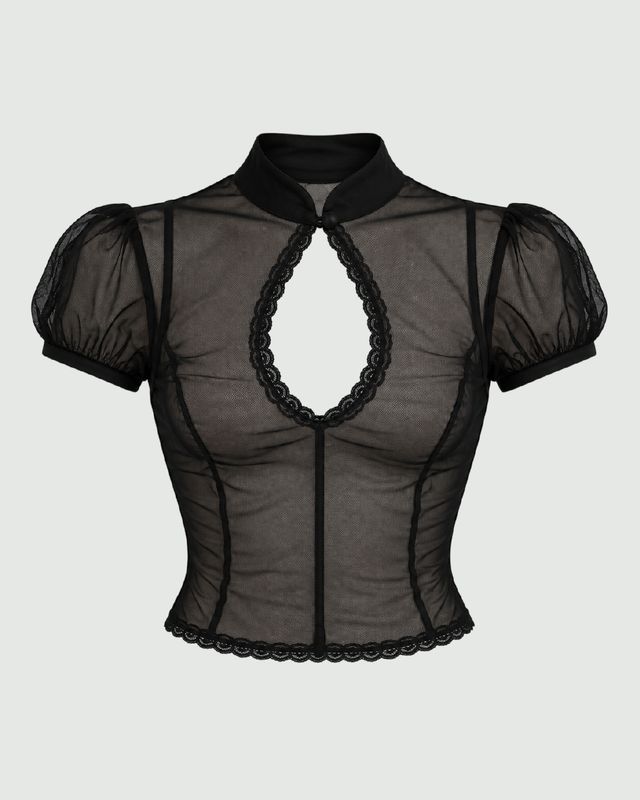 Blusa mesh estilo japones