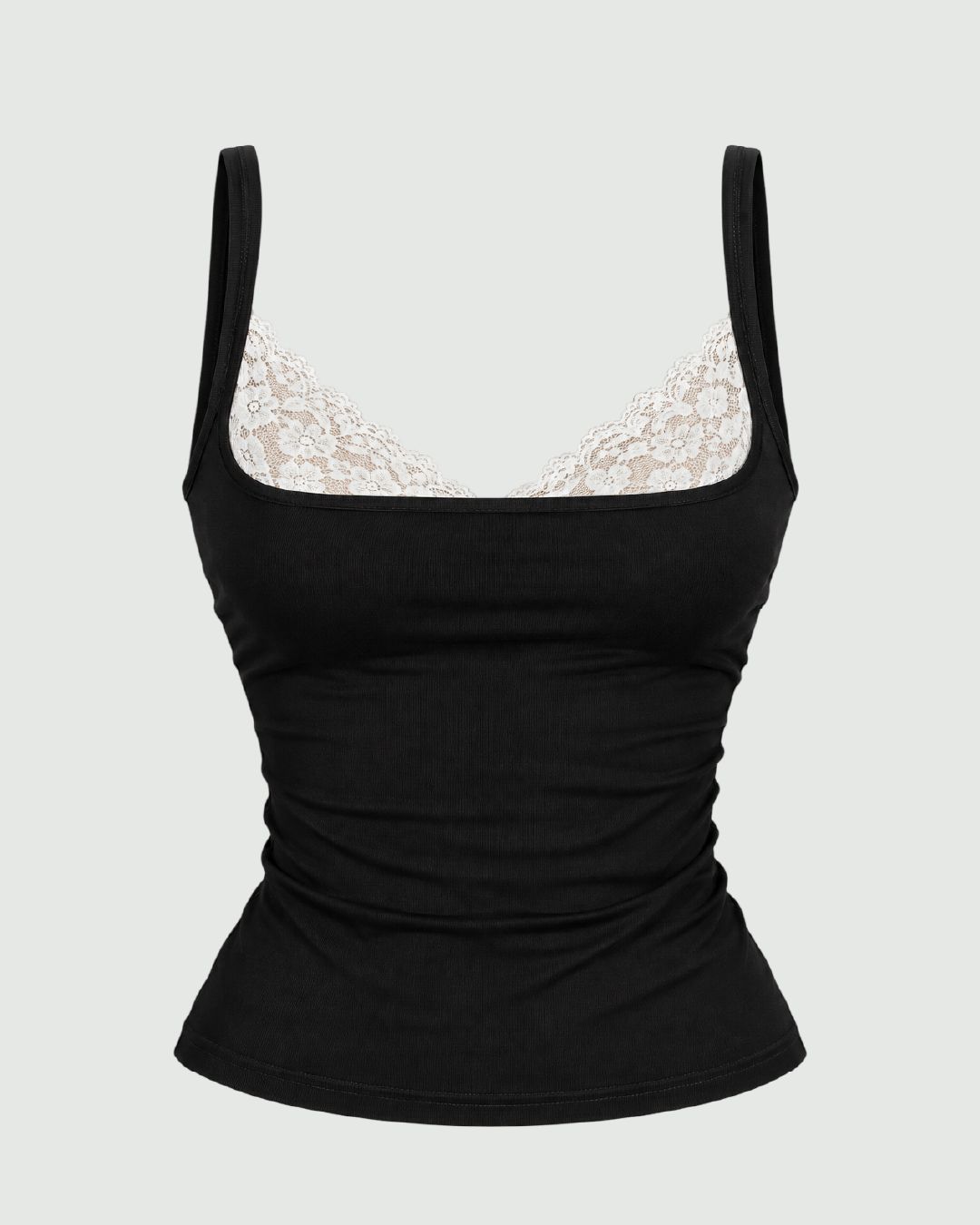 Blusa con encaje blanco