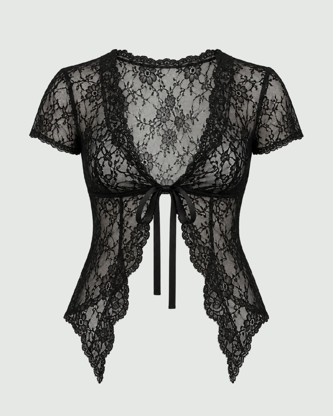 Blusa corta y transparente