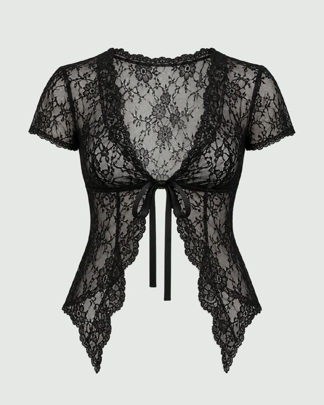 Blusa corta y transparente