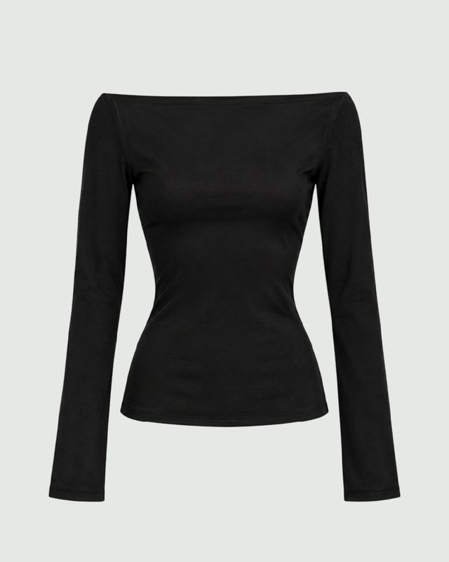 Blusa manga larga con bustier frontal