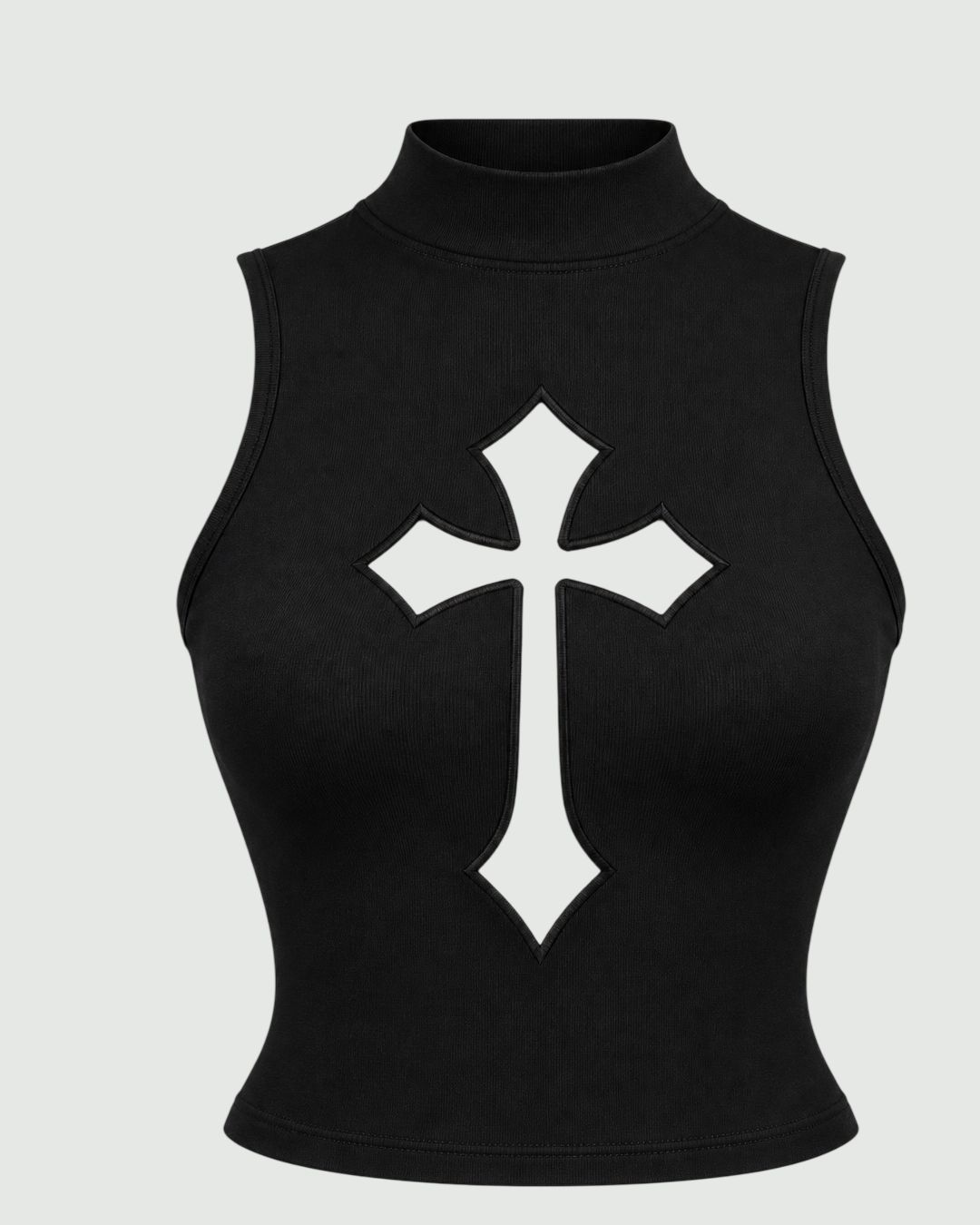 Top con cruz frontal